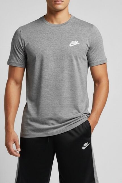 Shop men’s breathable gym t shirt and shorts set. Lightweight, quick dry summer workout outfit perfect for training, running & fitness.