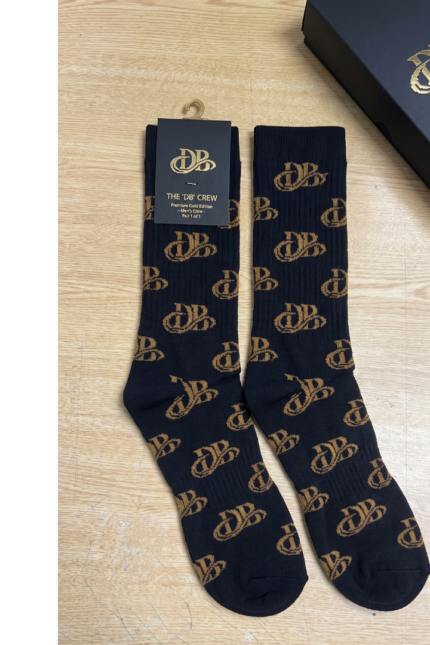 Desire Bridge Premium Black Ribbed Crew Socks - 12 Pair Value Pack